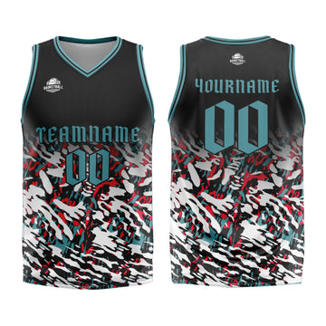 Custom Black Red Green Basketball Jersey Uniform Suit Printed Your Logo Name Number