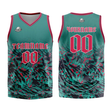 Custom Green Red Basketball Jersey Uniform Suit Printed Your Logo Name Number