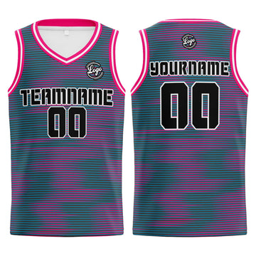 Custom Grey Pink Basketball Jersey Uniform Suit Printed Your Logo Name Number