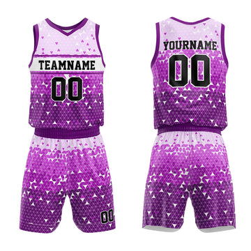 Custom Basketball Jersey Uniform Suit Printed Your Logo Name Number Purple