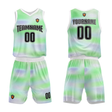 Custom Basketball Jersey Uniform Suit Printed Your Logo Name Number Green