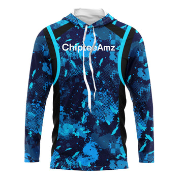 Chipteeamz Fishing Blue Camo UV Protection, Women and Kid, Fishing gift TMTS067