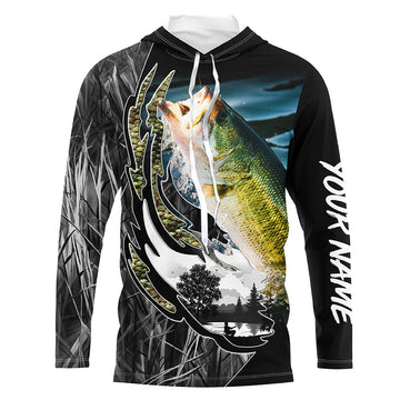 Largemouth Bass fishing Customize Name Personalized Bass Camo UV Protection TTN07