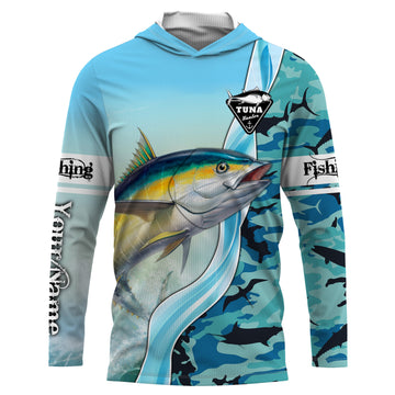 Tuna Fishing Blue Ocean Camouflage Performance Fishing, Sun Protection Long Sleeve, Perfect Gift for Fisherman TTN39