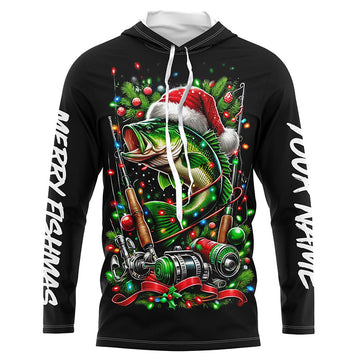 Merry Fishmas UV Protection Bass Fishing For Fisherman A57