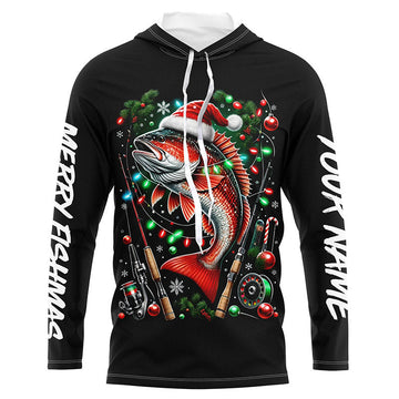 Merry Fishmas UV Protection Redfish Fishing For Fisherman A60