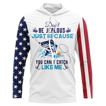 Don't be jealous American flag UV protection fishing for fisherman A42
