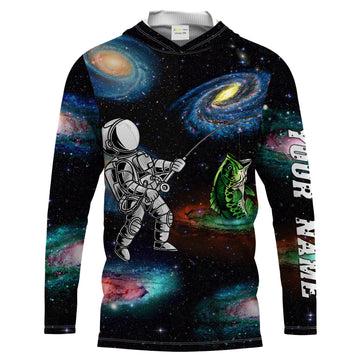 Astronauts galaxy bass fishing custom name UV protection fishing gifts TATS202