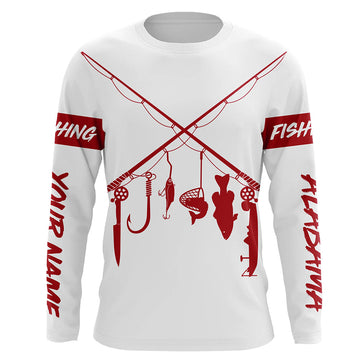 Personalized Alabama fishing rod flag UV protection custom name fishing A70