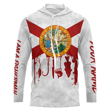 Florida flag UV protection I am a fisherman fishing A24