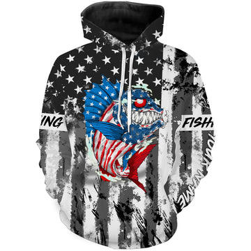 American flag angry bass fishing ChipteeAmz's art UV protection TATS213