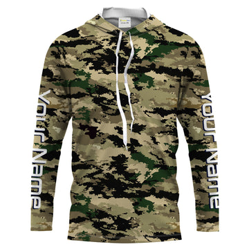Desert camo Custom UV Long Sleeve performance Fishing, camouflage Fishing apparel
