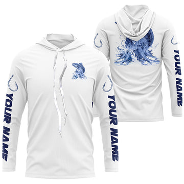 Personalized Redfish Long Sleeve Performance Fishing, Red Drum Fishing