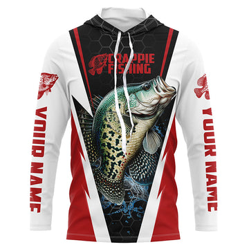 Crappie Fishing, Crappie Custom Long Sleeve Performance Fishing | Red