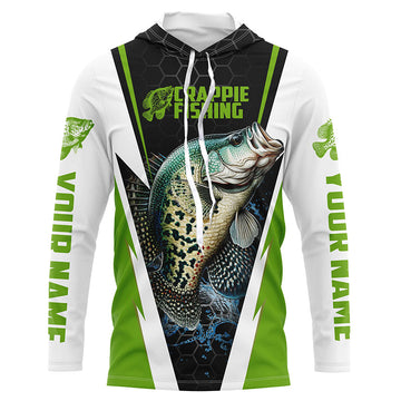 Crappie Fishing, Crappie Custom Long Sleeve Performance Fishing | Green