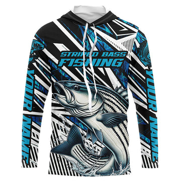 Custom Striped Bass Long Sleeve Tournament Fishing, Striper Fishing | Blue Camo