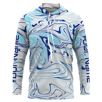 Custom Saltwater Long sleeve Fishing UV Protection, Sea wave camo Fishing