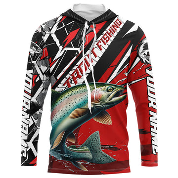 Personalized Rainbow Trout Fishing, Trout Fly Fishing For Tournament| Black And Red