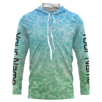 Water Surface Custom Long Sleeve Performance Fishing, Cool Fishing