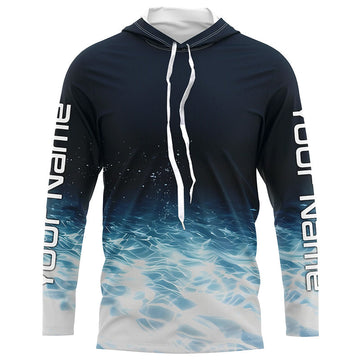 Underwater Background Long Sleeve Uv Protection Fishing, Personalized Fishing