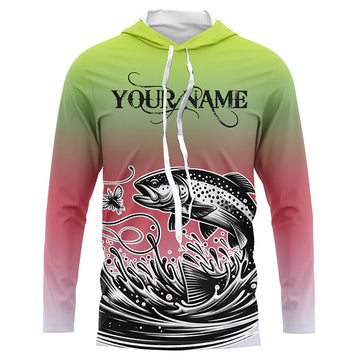 Rainbow Trout Custom Long Sleeve Tournament Fishing, Trout Uv Protection Fishing