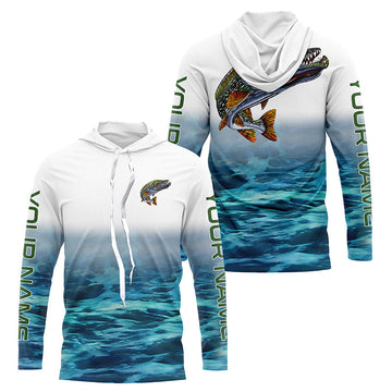 Angry Pike Fishing Custom Long Sleeve Fishing, Pike Tournament Fishing
