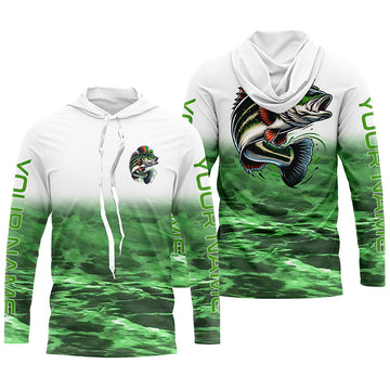 Custom St Patrick'S Day Bass Long Sleeve Fishing, St Patty'S Day Bass Fishing
