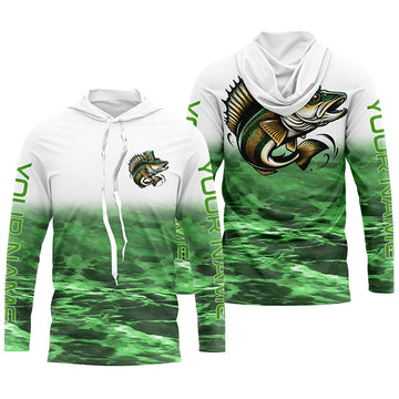 Custom St Patrick'S Day Walleye Long Sleeve Fishing, St Patty'S Day Walleye Fishing