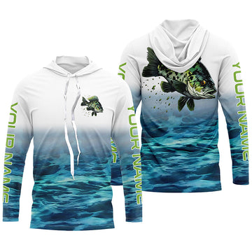 Custom Crappie Long Sleeve Tournament Fishing, Crappie Fishing | Blue