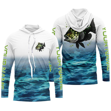 Custom Crappie Long Sleeve Tournament Fishing, Crappie Fishing | Blue