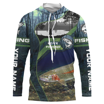 Rainbow Trout Custom Long Sleeve Performance Fishing, Steelhead Fishing