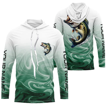 Custom Largemouth Bass Long Sleveeve Tournament Camo Fishing, Bass Fishing