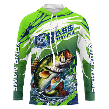 Custom Bass Fishing, Bass Long Sleeve Uv Protection Fishing | Green