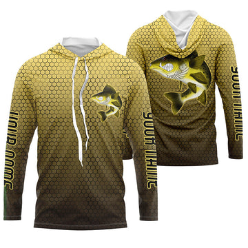 Personalized Angry Walleye Fishing, Walleye Long sleeve performance Fishing