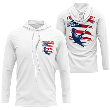 Custom Patriotic Fisherman Long Sleeve Tournament Fishing, Patriotic Fishing Team