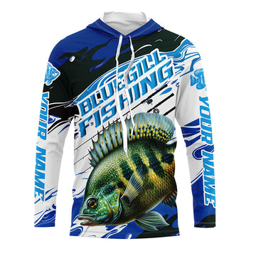 Custom Bluegill Fishing, Bluegill Long Sleeve Tournament Fishing | Blue Camo