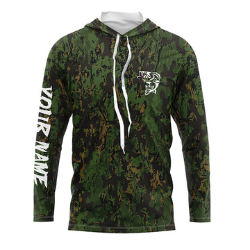 Bass fishing green camouflage Custom fishing - Custom camo fishing apparel NQS4933