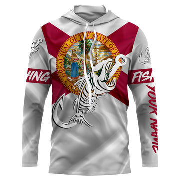 Florida fishing Fish hook skull Custom Name sun protection custom fishing, women,kid NQS3287
