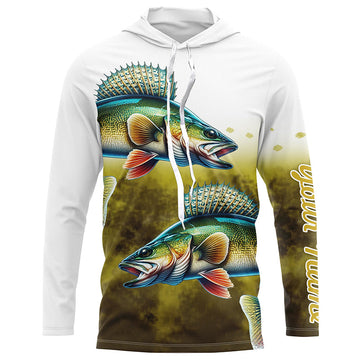 Walleye Fishing Yellow scales Customize Name 3D All Over Printed, Personalized Fishing Gifts NQS264