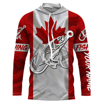 Canada Salmon Fishing tattoo Custom long sleeve performance fishing, Salmon fishing NQS3434