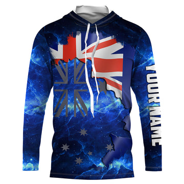 Australian Flag Universe patriotic Custom fishing, fishing Australia NQS3178