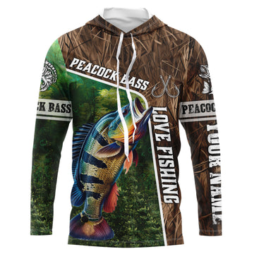 Personalized Peacock bass Fishing, Love Fishing Camo fish on 3D All Over Printed NQS5901