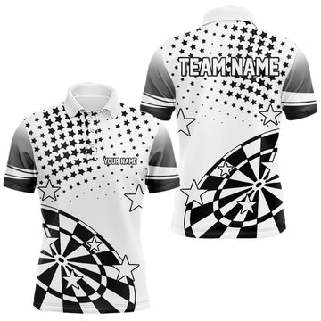 Personalized Black and White Stars Darts, Custom Dart Team NQS9511