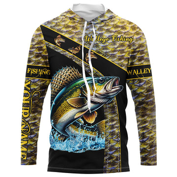 Walleye fishing scales UV protection Custom long sleeve fishing, Walleye fishing NQS4890