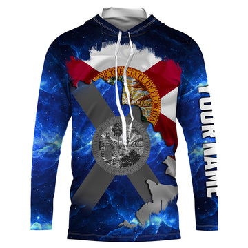 Florida Flag blue galaxy Universe patriotic Custom sun protection fishing Florida NQS3590