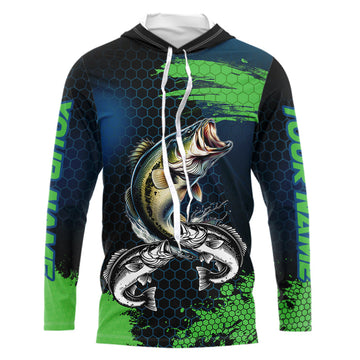 Blue and Green Camo Largemouth Bass fishing custom Bass fishing, personalized fishing gifts NQS9218