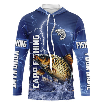 Carp Fishing blue lightning custom performance Long Sleeve tournament fishing NQS9235