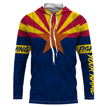 Arizona fishing flag Custom Long Sleeve performance, personalized Fishing NQS3512