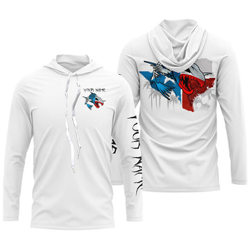 Texas fishing fish reaper skull personalized custom name sun protection long sleeve fishing NQS3821
