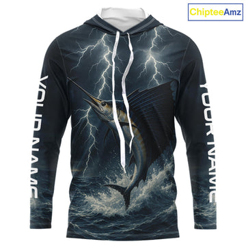 Sailfish fishing Lightning thunder Custom UV protection Sailfish fishing long sleeve